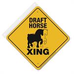12^ X 12^ DRAFT HORSE XING SIGN ALUMINUM