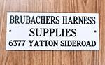 4^x 10^ ENGRAVED LARGE MAILBOX PLATE WHITE w/BLACK