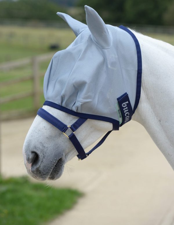 BUZZ-OFF FLY MASK, 60"/XS, BLUE