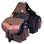 DELUXE POLY SADDLE BAG -BROWN