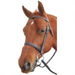 ENGLISH RAISED STITCHED LACED REINS - BLACK - DRAFT