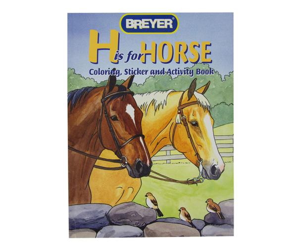 "H IS FOR HORSE" COLORING BOOK WITH STICKERS