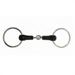 HARD RUBBER JOINTED LOOSE RING SNAFFLE BIT 5^