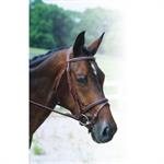 HDR ADVANTAGE LINED EVENT BRIDLE W/RUBBER GRIP REINS - BROWN - HORSE