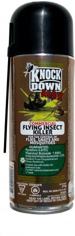KNOCK DOWN, MAX FLYING 212g INSECT KILLER  0.975% PYRETHRIN BVT - COMMERCIAL