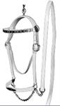 LEATHER YEARLNG SHOW HALTER W/LEAD WHITE