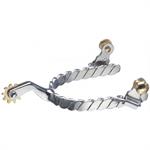 MENS STAINLESS STEEL TWISTED WIRE ROPING SPURS