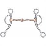 METALAB STAINLESS STEEL COPPER MOUTH SNAFFLE BIT - 5-1/2^