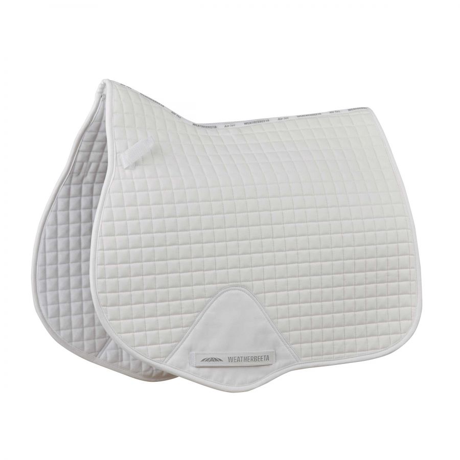 ROMA FLEECE TOP/QUILTED BOTTOM CLOSE CONTACT SADDLE PAD WHITE 17" - 17.5"