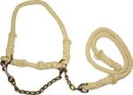 ROPE HALTER W/CHAIN YEARLING