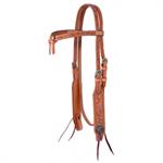 SIERRA BLUE FEATHERS BROWBAND HEADSTALL - LIGHT
