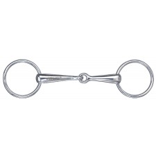 STAINLESS STEEL LOOSE RING PONY SNAFFLE BIT - 3-1/2"