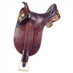 STOCKMAN BUSH RIDER W/HORN - BROWN - WIDE TREE - LARGE SEAT