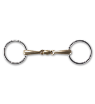 STUBBEN 18MM LOOSE RING SNAFFLE BIT W/COPPER MOUTH - 5"
