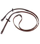 STUBBEN 5/8^ WEB REINS WITH 5 LEATHER STOPS - BLACK - FULL SIZE (55^/140CM)