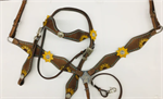 TECH EQUESTRIAN LEATHER TACK SET W/SUNFLOWERS