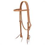 WEAVER 5/8^ HARNESS LEATHER BROWBAND HEADSTALL - GOLDEN BROWN
