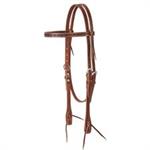 WEAVER BARBED WIRE BROWBAND HEADSTALL - BROWN