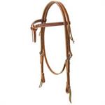 WEAVER DELUXE LATIGO KNOTTED LEATHER HEADSTALL - BROWN