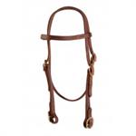 WESTERN RAWHIDE SIGNATURE BROWBAND 5/8^ HEADSTALL - OILED HARNESS LEATHER