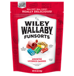 WILEY WALLABY GOURMET LIQUORICE, FUN-SORTS, 10X 8OZ