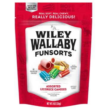 WILEY WALLABY GOURMET LIQUORICE, FUN-SORTS