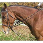 CAN PRO LEATHER DRAW REINS W/LOOPS - BROWN
