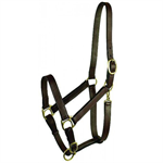 LEATHER HALTER W/ ADJ. CHIN & STRAP - WEANLING